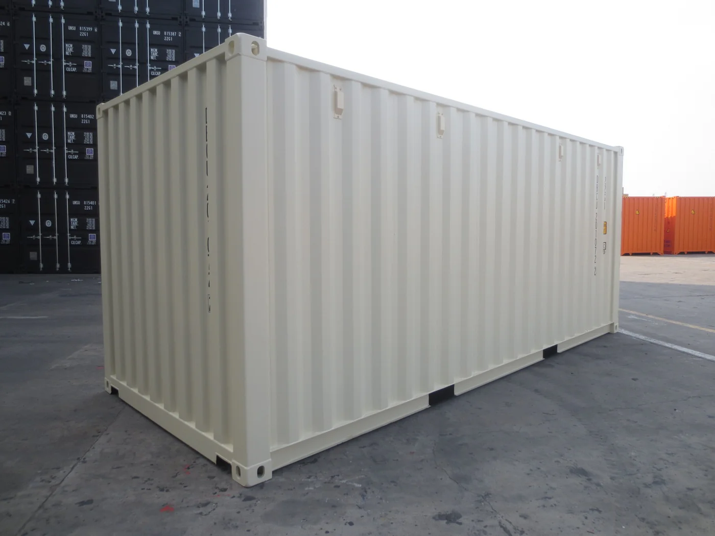 20 ft Cream White Shipping Container – One Trip – New